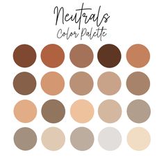 neutral color palettes with the words neutral on them