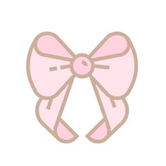 a pink bow on a white background