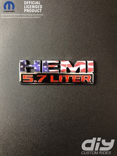 a sticker that says chem 5 7 literr on it's side