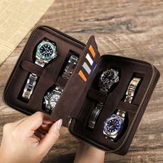 Leather Watch Case, Leather Watch Box, Personalized Watches, Watch Storage Box, Handmade Watch, Watch Storage, Travel Storage Bag, Color Coffee, Watch Box