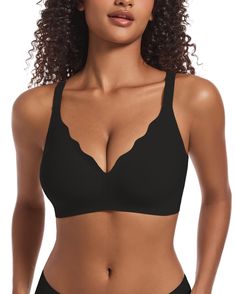 PRICES MAY VARY. Size Chart: S: 32C 32D 34A 34B 34C 32DD; M: 34D 36A 36B 36C 34DD; L: 36D 38A 38B 38C 36DD; XL: 38D 40B 40C 38DD; 2XL: 40D 42B 42C 40DD “W” Jelly Strip & Double Soft Support: Our push up bra features a W-shaped jelly strip that lifts and shapes your bust from the bottom and sides towards the center, ensuring cloud-like softness and maximum comfort without the discomfort of a traditional underwire bra Unique Floral V-neck design: With a floral V-neck design, this elegant bra also Bra Extender, Light Exercise, Breast Lift, Beautiful Bra, Neckline Designs, Body Curves, Soft Bra, Everyday Bra, Seamless Bra