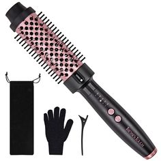 PRICES MAY VARY. Effortless Styling Simplified: Meet beautiful hairstyle with a versatile tool that combines curling, straightening, and combing functionalities in one Volumizing Curling Iron Brush: Hair straighter, curler and comb 3 in 1; the hot styling brush has 5 multiple temperature options from 160℃/320°F up to 204℃/400°F Ionic Healthy Hair Care: Tresses Touch hot curling brush owns advanced ion technology, a built-in negative ion generator to minimize static and reduce frizz, smooth hair Heated Round Brush, Blowout Look, Blowout Brush, Thermal Brush, Curling Brush, Look Rose, Beautiful Hairstyle, Healthy Hair Care, Brush Hair