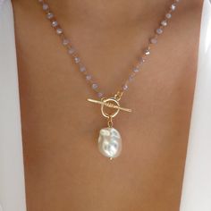 Material: gold plated brass Length: 17" Pendant size: 0.5" x 0.75" IMPORTED Bead Pearl Necklace, Womens Jewelry Trends, Dot Necklace, Simple Pendant, Pendant Necklace Simple, Soldering Jewelry, Silver Pearl Necklace, Diy Wire Jewelry, Womens Jewelry