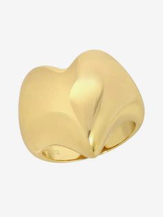 Leeada - That's So Goode Heart Ring - Gold-Leeada-treehaus Modern Yellow Gold Heart Ring As Gift, Modern Yellow Gold Heart Ring Gift, Modern Gold Heart Open Ring, Modern Gold Open Heart Ring, Modern Yellow Gold Heart Ring, Gold Open Heart Ring Modern Style, Gold-plated Heart-shaped Ring, Gold-plated Heart Shaped Ring, Modern 14k Gold Heart Ring