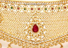 22 Karat Gold Choker Necklace with Cz , Color Stones & Japanese Culture Pearls - 235-GN4569 - in 54.950 Grams for USD $4172.46. 
Made in India by Totaram Jewelers Online this product is in Gold - 22 Karat BIS Hallmark 916 KDM Gold  & is an excellent gift for Adult - Women. Ships fully insured with secured guaranteed delivery for free with your order over $250 from New Jersey USA & comes with 30 days exchange policy. Gold Kundan Necklace With Stone Work For Anniversary, Gold Diamond Bridal Necklace For Ceremonial Occasion, Festival Gold Jewelry With Diamond Accents, Light Weight Choker Gold With Grams, Festive Gold Choker With Stone Work, Gold Cubic Zirconia Bridal Necklace For Festivals, Luxury Gold Choker With Stone Work, Festive Gold Tilla Choker, Traditional 22k Gold Choker Gift