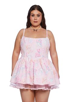 base|pink Candy Critters, Plus Size Kawaii Fashion, Plus Size Kawaii, Petticoat Skirt, Wonderland Artwork, Trendy Womens Shoes, Angel Devil, Harness Bra, Plush Slippers