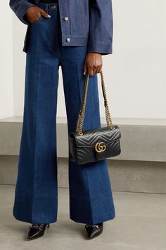 Marmont Gucci Bag, Gucci Small Marmont Bag, Gucci Bag Black, Gucci Bag Outfit, Gg Marmont Small Matelassé Shoulder Bag, Gg Marmont Small Shoulder Bag, Bag Wishlist, Gg Marmont Bag, Gucci Marmont Bag