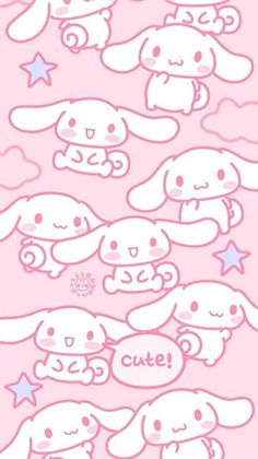 an image of some cartoon animals on a pink background, with stars and clouds in the sky