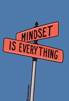 two street signs that say mindset is everything