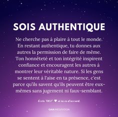 a purple background with the words'sois authetiquee'in french