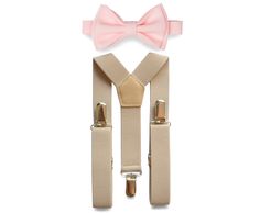 Light pink bow tie and tan suspenders for #groom #groomsmen #ringbearer Elegant Adjustable Belts And Suspenders For Wedding, Adjustable Bow Tie For Groom, Summer, Adjustable Summer Bow Tie For Groom, Adjustable Summer Bow Tie For Grooms, Classic Wedding Belts And Suspenders With Bow Tie, Summer Wedding Bow Tie For Groom, Elegant Belts And Suspenders As Gift, Adjustable Bow Tie Back Belt For Wedding, Adjustable Wedding Belt With Bow Tie Back