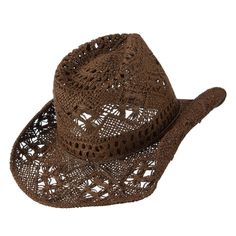 Solid Color Straw Cowboy HatMade of 100 % Paper Straw.One size fits most with Elastic Sweat Band inside(up to XL).Brim measures 3.5 inches wide, rolled up side brim.Crown measures 5 inches deep with ribbon string band.Lightweight, thick and cool material.Imported.Available in diverse colors and styles. Bring out our Solid Color Straw Cowboy Hat for your next summer outing! Our paper straw cowboy hat completes your cowboy outlook for costume events or other summer adventures. This vented straw co Cheap Country Cowboy Hat For Outdoor, Outback Hat, Macrame Lace, Cowboy Wedding, Straw Cowboy Hat, Western Hat, Sweat Band, Western Hats, Cowboy Style