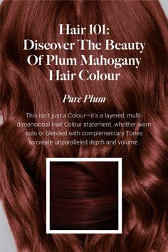 Hair 101: Discover The Beauty Of Plum Mahogany Hair Colour 
Think statement-making Shades with mirror-like shine, drenched in indulgent, layered pigments—this only begins to capture the brilliance of Plum Tones and Mahogany hues. Mahogany Hair Colour, Chocolate Blonde, Dimensional Hair Color, Hair Color Mahogany, Mahogany Hair, Hair Color Plum, Neutral Skin Tone, Hair Color Remover, Plum Hair