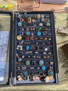 Fairy Grunge Rings, Fairygrunge Rings, Grunge Rings Set, Grunge Hippie Rings, Grunge Jewelry Organizer, Large Shadow Box, Nail Ring