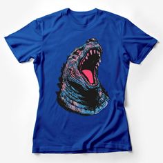 Dinosaur Roar T-Shirt, Vibrant Graphic Tee, Prehistoric Animal Lover, Jurassic Style Apparel, Unisex Cotton Shirt, Gift for Dino Fans Female T-Shirt Custom graphic T-Shirt.Customize your color