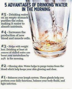 Advantages Of Drinking Water, Benefits Of Drinking Water, Body Transformations, Water In The Morning, Holistic Nutrition, Healthy Tips, Health And Nutrition, Get Healthy