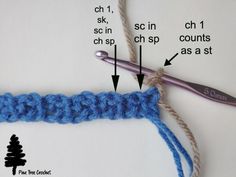 the crochet stitch is being used to make an afghan