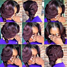 Bob Hairstyles Middle Part, Hairstyles Middle Part, Middle Part Curls, Weave Bob Hairstyles, Colored Bobs, Quick Weaves, Curled Bob, Tan Skin Blonde Hair, Weave Styles