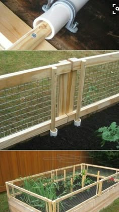 the garden is made out of wood and metal wire, so it can be used as a planter