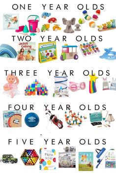 an image of children's toys that are in the same font and number,