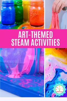 art - themed steam activities for kids to play with