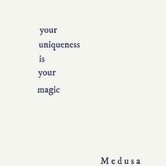 the cover of your uniqueness is your magic by medusa, with an image of a