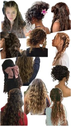 Hair Inspo For Wavy Curly Hair, Different Hairstyles For Wavy Hair, Natural Hair Styles Wavy, Wavy Hair Styles Naturally, Beach Hair Styles Curly Hair, Hair Styles For Frizzy Curly Hair, Hair Styles For 3a Hair, Wavy Girl Hairstyles, Natural Wavy Hair Styles