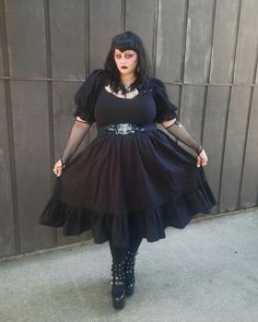 Outfit for scaring the normies at karaoke tonight 🖤🖤 Top and skirt from @blackwoodcastle Accessories and heels from @killstar Tights from snag Makeup is blood moon pallet from @ve_cosmetics (code EMILY666) Foundation, concealer and contour are @ritueldefille #romanticgoth #romanticgothoutfit #romanticgothicfashion #romanticgothic #victoriangoth #victoriangothicfashion #victoriangothstyle #victoriangothic #gothoutfit #gothoutfitinspo #plussizegoth #curvygoth #curvygothgirl #gothic #gothgir... Romantic Goth Outfits, Alt Style, Romantic Goth, Gothic Wedding, Alt Fashion