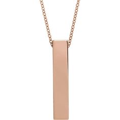 Platinum or 14K Yellow Gold or 14K Rose Gold or 14K White Gold or Sterling Silver Personalized Name Bar Pendant Necklace Metal: available in Platinum, 14K Gold or Sterling SilverBar Measurement: approximately 25mm (0.98 inch) x 5mm (0.20 inch)Chain Length: 16-18 inches adjustableChain Width: 1mmClasp: Spring Ring Clasp Please enter personalization details in the Shopping Cart towards check out Add a note to your order Personalize with up to 8 characters on the front of the barChoose your font st Gold Engraved Necklace, Contemporary Fine Jewelry, Criss Cross Ring, Bar Pendant Necklace, Nameplate Necklace, Gold Engraving, Custom Name Necklace, Bar Pendant, Engraved Necklace