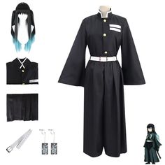 PRICES MAY VARY. /1/--Package includes: top + pants + belt + earring /2/--Material: Uniform fabric, made of high-quality fabric, complex craftsmanship, fine tailoring, comfortable fabric /3/--gift: anime cosplay costume, kimono outfit, this is a costume suitable for halloween and a well-loved gift /4/--Occasion: Suitable for Christmas, Halloween, Comic Con, Cosplay Costumes, Shows, Theme Parties, Dress Up Balls, Outings, Travel, Outdoors, Leisure and more. Fabric name: chemical fiber blended fab Dress And Kimono Outfit, Muichiro Cosplay, Demon Slayer Tokitou Muichirou, Demon Slayer Tokitou, Outfit Kimono, Carnival Parties, Hakama Pants, Wig Material, Kimono Outfit