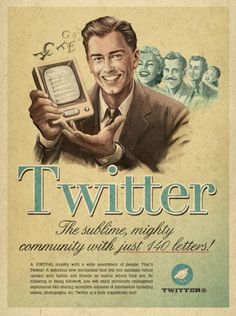 an advertisement for the twittler television series, featuring a smiling man holding a cell phone