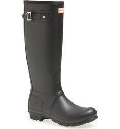 Hunter Original Tall Waterproof Rain Boot (Women) | Nordstrom Black Hunter Boots, Mode Mantel, Rain Boots Women, Short Rain Boots, Hunter Rain Boots, Trending Boots, Women Hunters, Rain Boot, Boots Fall