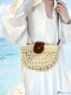 Bird in Bag - Elegant Women's Woven Saddle Bag for Daily Use and Beach Excursions Beach Portable Satchel Shoulder Bag, Portable Satchel Shoulder Bag For Beach, Beach Season Satchel With Adjustable Strap, Beach Satchel Bag With Detachable Strap, Beige Outdoor Bag With Adjustable Strap, Vacation Satchel Bag With Detachable Strap, Cream Shoulder Bag With Adjustable Strap For Beach Season, Beige Shoulder Bag With Adjustable Strap For Vacation, Beach Bag With Removable Pouch Crossbody