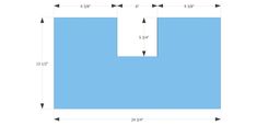 a square pool with measurements for the size and width