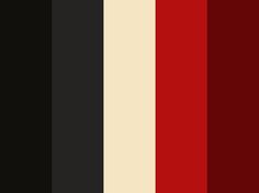 the color scheme is red, black and tan