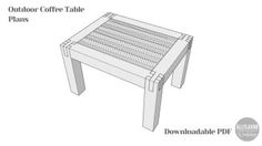 an outdoor coffee table plans is shown