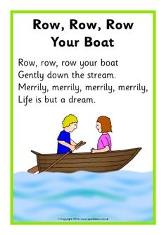 the poem row, row, row your boat