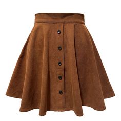 F00147271-404 Winter Skirt Fashion, Long Cape Coat, Short Pollera, Bright Color Dresses, Umbrella Skirt, White Boho Dress, Skirt With Buttons, Brown Skirt, Winter Skirt