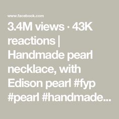 3.4M views · 43K reactions | Handmade pearl necklace, with Edison pearl #fyp #pearl #handmade #necklace | Chloé Lefevre | Chloé Lefevre · Original audio Short Permed Hair, Handmade Pearl Necklace, Edison Pearls, Permed Hairstyles, Handmade Necklace, Wire Jewelry, Diy Jewelry, Pearl Necklace