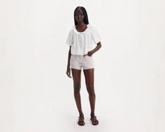 We didn’t just introduce the blue jean;we also invented the first-ever jean shorts. An iconic style that defines your waist and hugs you in all the right places, our 501® Original Shorts are comfy, leg-lengthening, and perfect for all-around wear. The first-ever jean shorts, updated with a waist-defining high rise A universally-flattering summer essential Designed with a vintage-inspired fit Levi's Relaxed Fit Jean Shorts For Summer, Levi's Short Length Summer Tops, Levi's Summer Tops, Summer Levi's Tops Short Length, Ribcage Jeans, All The Right Places, Summer Essential, Relaxed Jeans, Chino Jeans