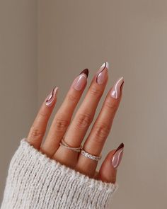 Fall Gel Nails, Purple Nail Designs, Lavender Nails, Classy Acrylic Nails, Neutral Nails, Hot Nails, Minimalist Nails, French Tip Nails