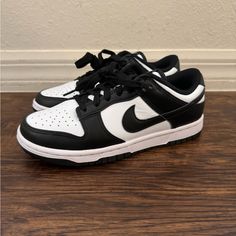 Nike Dunk Low Panda Women’s Sneakers Dd1503-101 Sporty Black And White Sneakers For Streetwear, Classic Black And White Sneakers For Streetwear, Nike White Sole Lace-up Skate Shoes, Black And White Sneakers With Contrast Sole For Streetwear, Sporty Low-top Black And White Sneakers, Sporty Black And White Low-top Sneakers, Black And White Sporty Sneakers For Sports, Sporty Black And White Sneakers For Sports, Nike Sporty Sneakers In Black And White