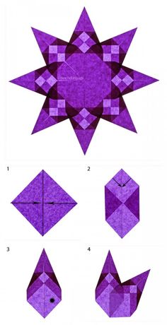 how to make an origami flower out of paper - step by step instructions