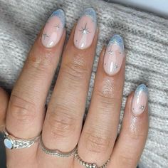 Blue Christmas Nails, Blue And Silver Nails, Queen Nails, January Nails, Graduation Nails, November Nails, Formal Nails, Her Nails, Blue Nail