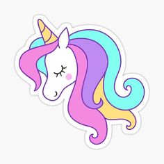 an image of a unicorn with a crown on it's head and rainbow hair