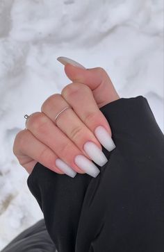 Engagement Nails Ballerina, Pale White Nails, Milky White Nail, Milky White Nails, Band Nails, Nail Trend, Shoe Nails, Winter Nails Acrylic