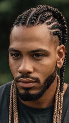 Explore 29 Diverse and Creative Black Men Cornrows Styles for All Events and Personalities Cornrow Mohawk, Cornrow Styles For Men, Straight Back Cornrows, Side Cornrows