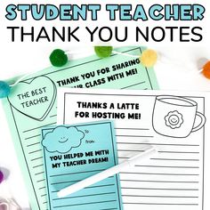 thank you notes for students to write on their teacher's day