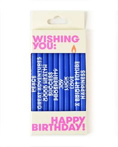 Wishing You... Birthday Candles - Blue (Set of 10)-54° Celsius-Strange Ways Unique Birthday Wishes, Happy Birthday Candles, Unique Birthday, Book Clothes, Blue Candles, Blow Out, Artist Gifts, Wish Come True, Bright Future