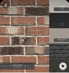 a brick wall is shown with different colors and sizes, including the same color scheme